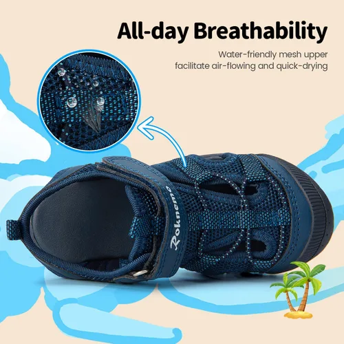 Miniatura 3 de Roknemo Sandalias ligeras para niños y niñas, zapatos de agua para niños y niñas, para verano, atléticas, deportivas, para exteriores, playa