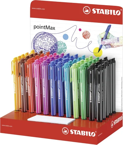 Miniatura 14 de STABILO Fineliner pointMax - Paquete de 8 - Colores surtidos Colores Variados