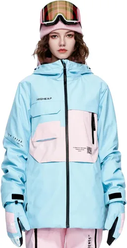 Miniatura 7 de Chaqueta de Esquí Abrigo de Snowboard Nieve Invierno Impermeable Aislada Resistente al Viento Holgada Cálida con Capucha para Hombres Mujeres