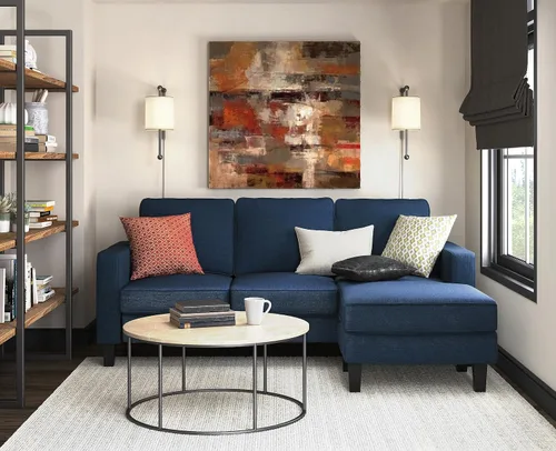 Miniatura 2 de Serta Harmon Sofá seccional reversible sala de estar, moderno sofá de tela de 3 asientos en forma de L.