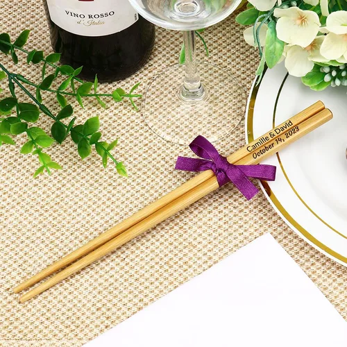 Miniatura 4 de 30 pares de palillos personalizados, palillos de madera de bambú personalizados, palillos de estilo chino japonés (30)