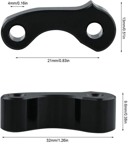 Miniatura 2 de Pivote de bisagra de cierre para ventana de cuarto trasero de primera generación Tacoma Tundra 1995-2004 Tundra 2000-2006 Xtracab 2 piezas (negro)