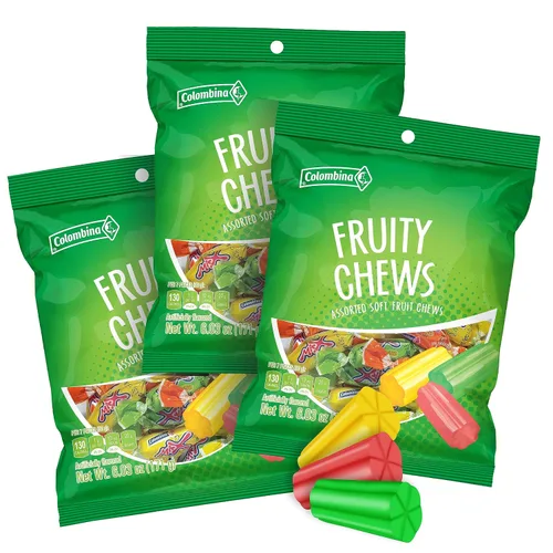 Miniatura 12 de Colombina Sweet Delights – Caramelos rellenos de frutas de 7 onzas – Cáscara dura y centro suave líquido – Piña, uva, manzana verde, fresa sabores
