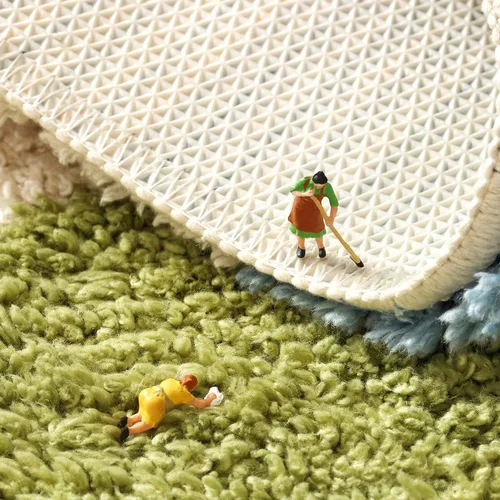 Miniatura 6 de Apeso Alfombra de baño con patrón de plantas, ultra absorbente, antideslizante, lavable a máquina, alfombra de felpa gruesa, microfibra suave