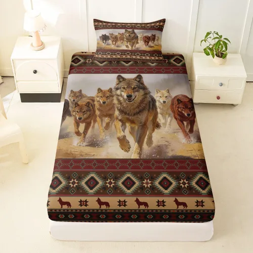 Miniatura 57 de Erosebridal Southwestern - Sábanas de cama bohemias aztecas, tamaño individual, sábanas hippie de cachemira, ropa de cama de estilo exótico, funda