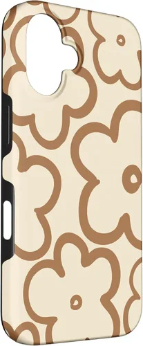 Miniatura 3 de iPhone 16 Cute Flower Pattern Large Wildflower Neutral Boho Floral Case