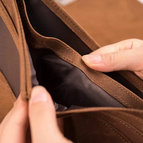 Miniatura 3 de K KENON Cartera para mamá hijo Cartera de cuero grabada para hombre, el regalo perfecto personalizado para hijo de mamá y papá