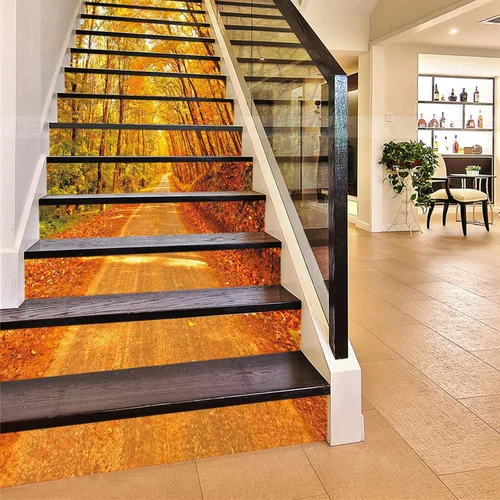artfanke - 13 adhesivos de vinilo 3D de otoño con bosque de arces para pelar y pegar en escaleras - adhesivos autoadhesivos para escaleras - a560