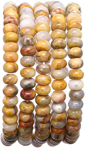 Miniatura 27 de BEADIA Cuentas Facetadas de Piedra Natural Amazonita Rondelle 3x4mm Cuentas Semipreciosas Sueltas para Hacer Joyas 38cm