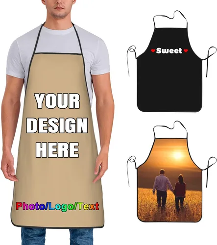 Miniatura 44 de Delantal de chef personalizado para hombres y mujeres, para cocinar, con nombre, logotipo, foto, regalos de cocina para familiares y amigos