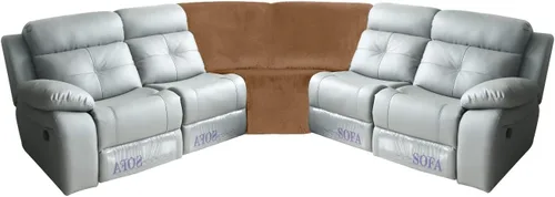 Miniatura 39 de Funda para sofá esquinero, funda elástica de terciopelo, protector de sofá esquinero, funda para sofá esquinero, funda reversible para sofá Beige