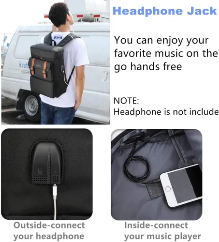 Miniatura 4 de YALUNDISI Mochila vintage para hombres y mujeres, mochila para laptop, mochila universitaria de 15.6 pulgadas