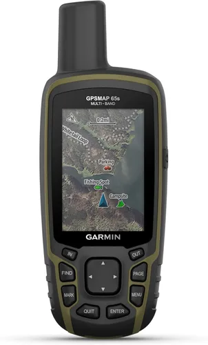 Miniatura 2 de Garmin GPSMAP 65s, Dispositivo portátil operado por botón con altímetro y brújula, soporte ampliado de satélites y tecnología multibanda, pantalla a