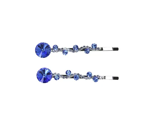 Miniatura 10 de Faship Un par de pinzas para el cabello AB con diamantes de imitación de alta calidad, 2 pines