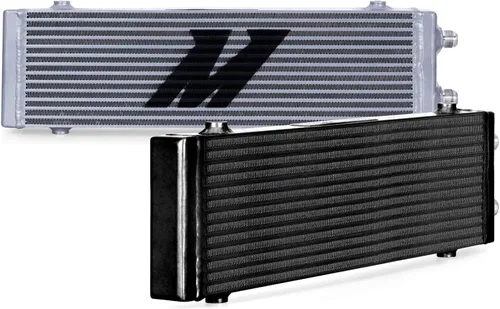 Miniatura 2 de Mishimoto Intercambiador de calor universal de doble paso, barra y placa de aceite, pequeño, negro