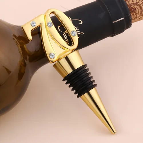 Miniatura 6 de Paquete de 12 70 tapones para vino, regalos de fiesta de aniversario, regalos de fiesta de cumpleaños negro y dorado, regalos de recuerdos