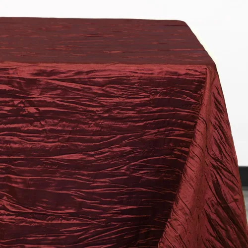 Miniatura 4 de YOUR CHAIR COVERS - Mantel rectangular de tafetán arrugado de 90 x 156 pulgadas - Mantel rectangular para mesas rectangulares de 8 pies, mantel