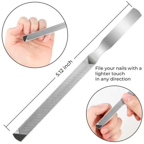 Miniatura 6 de JTIEO Cortaúñas para dedos de los pies, podólogo, cortaúñas para uñas gruesas, kit de uñas de acero inoxidable para uñas encarnadas (plateado)