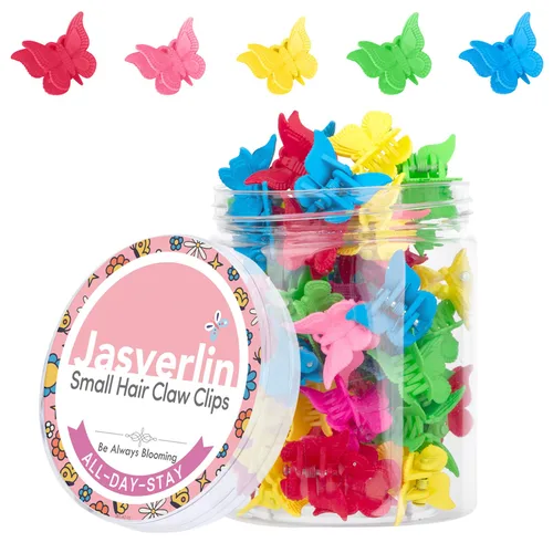 Miniatura 14 de JASVERLIN Pinzas para el cabello de mariposa coloridas, lindas pinzas pequeñas para niñas, Y2K 90s para niños y mujeres, mariposas, accesorios