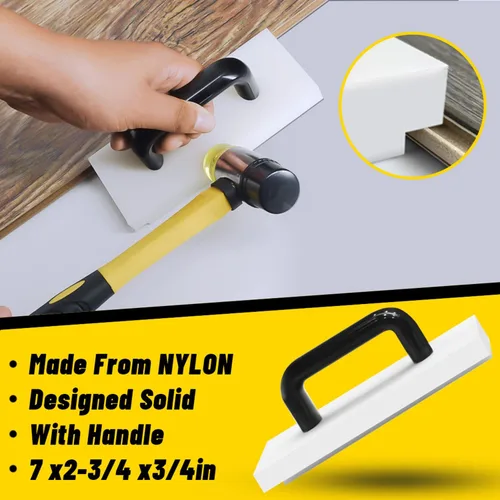 Miniatura 3 de Herramientas para pisos laminados, kit de instalación NAACOO LVP, herramientas profesionales para pisos de vinilo - bloque de golpeo con mango