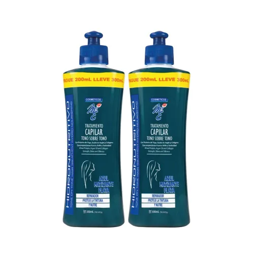 Miniatura 2 de Tono sobre Tono MyE Tratamiento capilar Azul Matizante Plata (paquete de 2) Tono sobre Tono Azul Matizante Plata 10.1 fl oz Matizante Capilar Azul