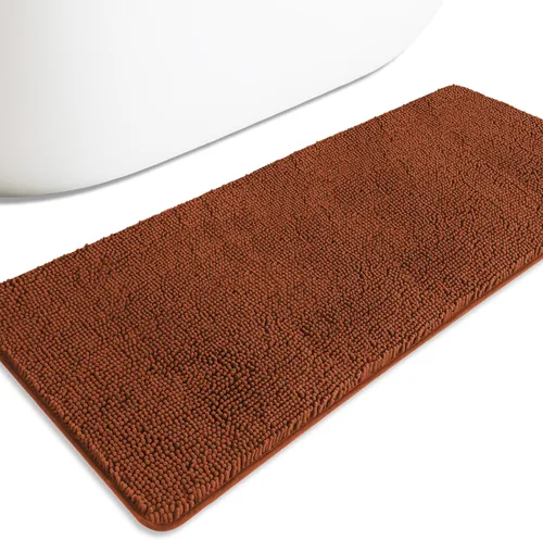 Miniatura 548 de Alfombra de baño pequeña de 12 x 18 pulgadas, lavable y absorbente, antideslizante, alfombra de baño de felpilla gruesa y suave para baño, ducha