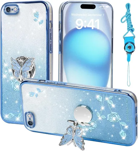 Miniatura 19 de para Apple iPhone 6 (12 cm) Funda para teléfono, para iPhone 6S Funda para teléfono móvil para mujeres y niñas, Funda protectora de TPU con diseño