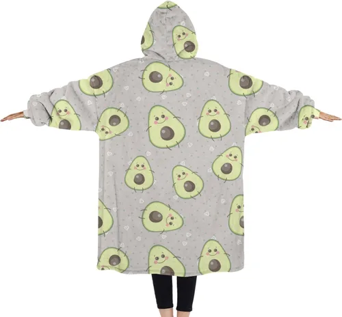 Miniatura 7 de Wearable Oversized Blanket,Sherpa Blanket Hoodie with Super Pockets,Super Warm Fuzzy Pullover for Women & Men