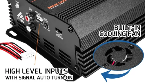 Miniatura 5 de PRV Audio MDX1200.2 Amplificador de Audio para Automóvil Mini de 2 Canales de 2 Ohmios 2X 600 Vatios RMS a 2 Ohmios - Puenteado 1CH 1200 Vatios a 4