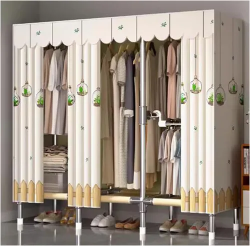 Miniatura 22 de Armarios grandes Armario grande de metal de acero Perchero de ropa Armario con riel de ropa Armarios para dormitorio de tela gruesa Armario portátil