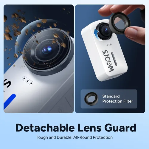 Miniatura 8 de SJCAM Mini cámara corporal C110+ 4K con estabilizador giroscopio de 6 ejes, cámara de acción magnética POV de gran angular de 170°, resistente al
