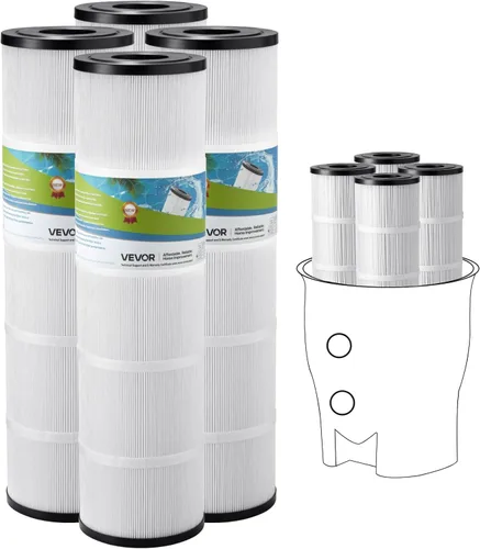 Miniatura 26 de VEVOR Depósito de filtro de piscina Pro 2026 y elemento para piscinas sobre el suelo y enterradas, sistema limpiador grande de 520-525 pies