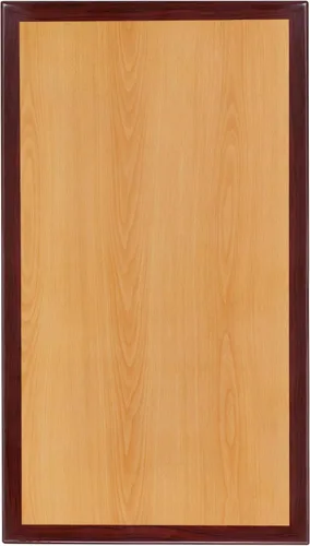 Flash Furniture - Tapa de mesa de resina brillante de 30.0 x 48.0 pulgadas, con borde caído de 2.0 pulgadas de grosor