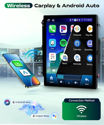 Miniatura 5 de 4G+64G Radio de Coche Android Estéreo Vertical para 2012 2013 2014 2015 2016 2017 2018 Ford Focus, CarPlay Inalámbrico Android Auto HD IPS Pantalla