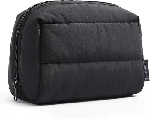 Miniatura 22 de BAGSMART Pequeña bolsa de maquillaje, bolsa de cosméticos de viaje, bolsa de maquillaje pequeña con cremallera, bolsa de aseo resistente al agua