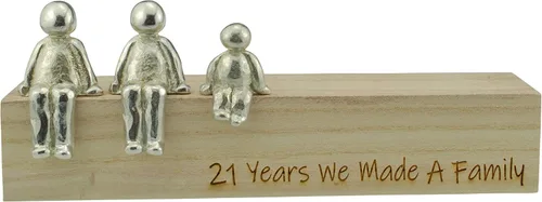 Miniatura 2 de Idea del 21 aniversario – 21 años que hicimos un adorno de metal familiar – Elige tu combinación familiar (1 niño)