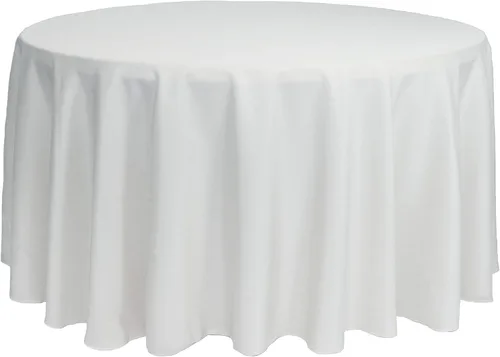 Miniatura 20 de YOUR CHAIR COVERS - Mantel redondo de poliéster prémium de 120 pulgadas - Mantel de lino color champán para mesas redondas estándar