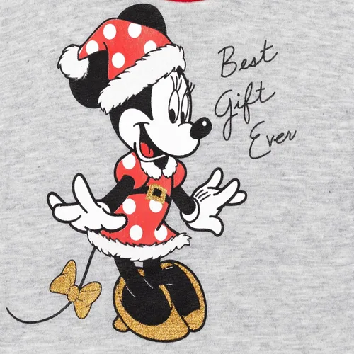 Miniatura 5 de Disney Mickey Mouse Minnie Mouse - Conjunto de sudadera de vellón y leggings de Navidad para niñas de bebé a niño grande