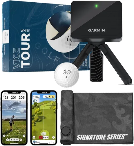 Miniatura 9 de Garmin Approach R10 Monitor de lanzamiento de golf portátil con pelotas Vice Pro Plus Practica en casa o en el campo de conducción Métricas