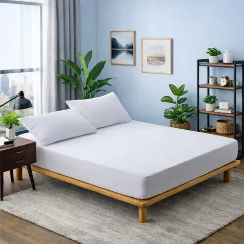 Miniatura 8 de Comfort Beddings Protector de colchón 100% algodón orgánico tamaño litera de caravana, funda de colchón de 250 GSM, impermeable, protector de cama
