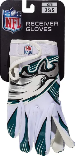 Miniatura 8 de Franklin Sports - Guantes de receptor de fútbol americano juvenil de la NFL, par de guantes de fútbol para niños con logotipos de equipos de la NFL