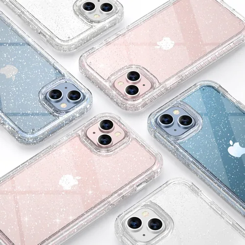 Miniatura 6 de Diaclara Diseñada para iPhone 13, cuerpo completo, resistente con protector de pantalla integrado sensible al tacto, antiarañazos, funda de TPU