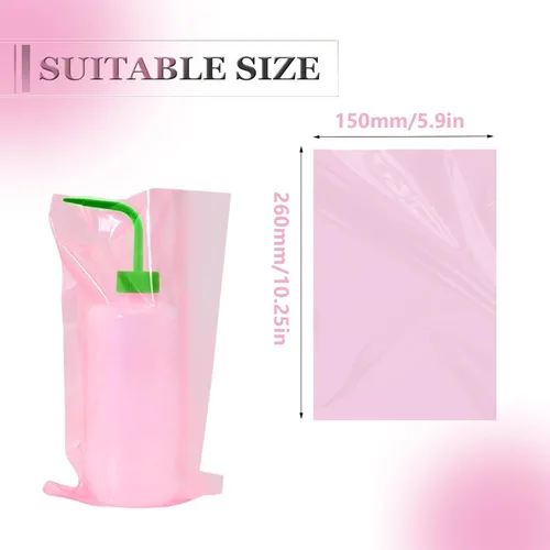 Miniatura 2 de Bolsas para botellas de lavado de tatuajes, 250 unidades, bolsas para botellas de tatuaje, bolsas de plástico para botellas de lavado, suministros