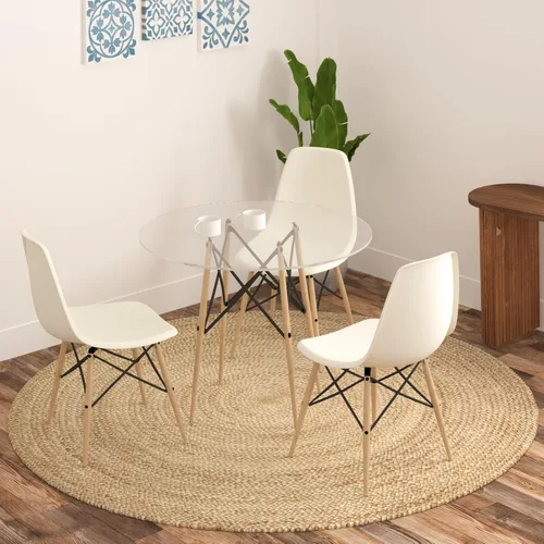 Miniatura 12 de LR Home - Alfombra ovalada de yute natural de 5 x 7 pies para decoración del hogar, alfombras trenzadas para sala de estar, dormitorio, sala