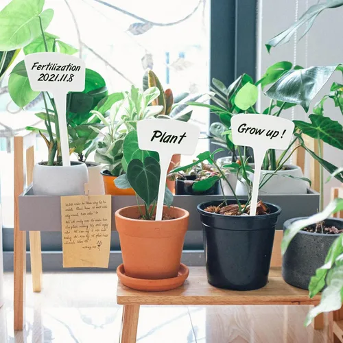 Miniatura 6 de KINGLAKE GARDEN Etiquetas de plástico para plantas de 10.4 pulgadas, paquete de 30 etiquetas de jardín al aire libre, etiquetas gruesas de jardín