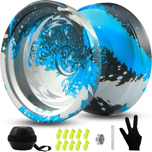 Miniatura 10 de FETESNICE Yoyo FS23 Yoyo profesional sensible para niños de 8 a 12 años, yoyo que no responde para adultos, truco de metal de doble función