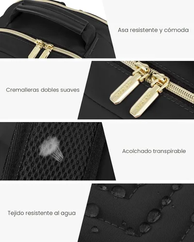 Miniatura 9 de LOVEVOOK Mochila bolso para laptop para mujeres, bolsas de computadora de trabajo y viaje, mochila escolar universitaria para estudiante chica