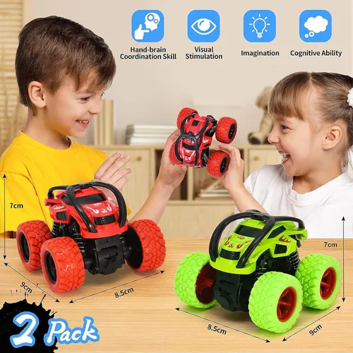 Miniatura 3 de YINSHENG Juguetes de auto para niños de 2, 3, 4, 5 años, juguetes de autos de tracción hacia atrás, camiones monstruos para niños de 2 a 6 años