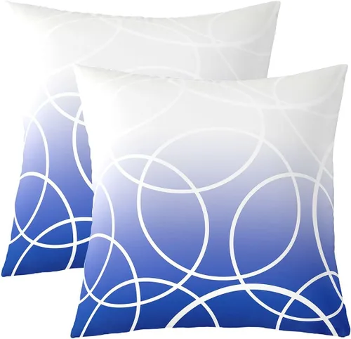 Miniatura 21 de Juego de 2 fundas de almohada de panal de abeja de 16 x 16 pulgadas, fundas de cojín geométricas hexagonales, fundas de almohada de colmena